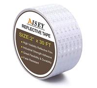 AISEY 2" X 30ft Reflective Tape White Outdoor High Vis Conspicuity Safety Tape, Reflector Tape Trailer Waterproof