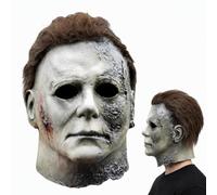 AisFgsw Michael Myers Mask for Adults,Latex Full Head Horror Mask | Scary Mask,Full Head Coverage, Easy Viewing and Breathing,Cosplay Costume Props for Halloween Party and Theme Events