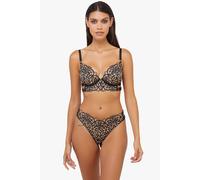 Aisha Black Optical Embroidered Ring Bra Wolf & Whistle Black 34F