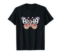 Aisha Butterfly - Personalized Cute Name Word Art T-Shirt
