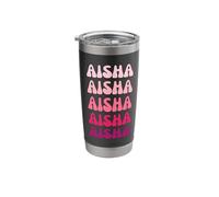 Aisha First Name Minimalist Design Stainless Steel Insulated Tumbler