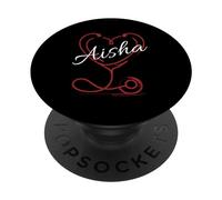 AISHA Nurse Gift Cute Doctor Designer Personalized Nurse PopSockets Swappable PopGrip