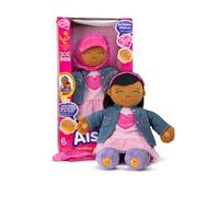 Aisha Talking Muslim Doll, Surahs, Duas & Islamic Songs - English & Arabic | 40cm plush, removable hijab, deeper skin tone, 2 learning levels, Islamic phrases, duas, surahs - Arabic & English, ages 2+