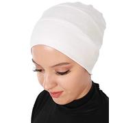 Aisha's Design Instant Turban Head Wraps, Bandanas for Women, Hijab Undercap, Turbans for Women, Chemo Headwear for Women UK, Turban Headbands for Women, Womens Turban, White Cancer Cap