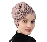 Aisha's Design Ready to Wear Head Scarf for Women UK, Bandanas for Women, Turbans for Women, Chemo Headwear for Women UK, Turban Headbands for Women, Womens Turban, Mink Scarf with Rose for Women UK