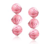 Aishgjia 3 Layer Long Rose Flower Tassel Dangle Drop Earrings for Women Floral Boho Earrings Statement Jewelry, L, Metal, No Gemstone