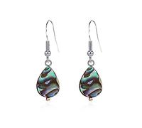 Aishgjia Vintage Abalone Shell Drop Earrings Fashion Beach Jewelry Unique Gift for Women Birthday Gifts, Stainless Steel, stone