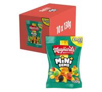 Aishlo Maynards Bassetts Juicies Sweets, Bursting With Fruity Flavours, Bag (Pack of 10) (10 x 130g, Mini Gems)