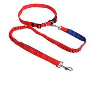 AiSi Dog Lead with Belly Strap, Adjustable Jogging Lead for Small & Large Dogs, Red