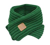 AiSi Kids Solid Color Soft Warm Knitted Scarf Green
