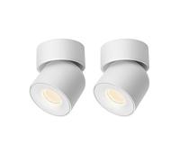 Aisilan 2 Pack White Ceiling Spotlight Dimmable 9W LED Warm White Rotatable 360° Adjustable Ceiling Single Spot Light for Wall Painting, Gallerie, Art, Living Room, Stairs, Corridor