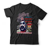 Aisili Captain Spaulding Tshirt Unisex Sid Haig, Rob Zombie, Halloween, Horror Black 3XL