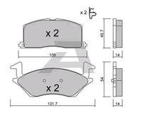 AISIN BPTO-1917 Brake pad set