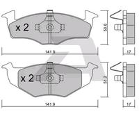 AISIN BPVW-1018 Brake pad set