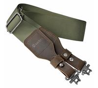 Aisin Gioro Slings, 2" Wide Weave Cotton Slings with Double Layer Crazy Horse Leather Ends(Army green)