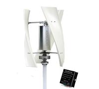 AISINILALAO 1000W-2000W Low Noise Windmill Generator for Home+ 2.5m/s Start Wind Speed 12V/24V/48V/220V Vertical Wind Turbine with Controller(White),24V