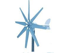 AISINILALAO 12V 24V 48V Vertical Wind Turbine Generator, 20000W 3 Phase 8 Blades Home Use Wind Turbine Low Noise for Garden Home(With Controller),12V
