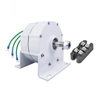 AISINILALAO 12V,Low Speed 2000W 24V 48V Gearless Permanent Magnet Generator,110V/220V Low Speed AC Alternator Generators with Base Use for Wind Turbine