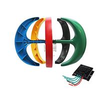 AISINILALAO 20000W Low Start-Up Speed Vertical Axis Wind Turbine, 12V/24V Helical Wind Generator Kit with MPPT Controller, 5-Blade Spiral Windmill for Home, Farm,24V