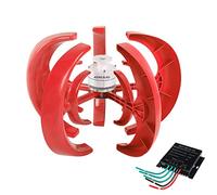 AISINILALAO 20000W Low Wind Vertical Axis Wind Turbine Kit, 5-Blade Helical Wind Generator with Charge Controller, Quiet Windmill for Off-Grid Homes(12V 24V 48V),220V