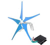 AISINILALAO 2000W 12V 24V 48V Wind Turbine for Off-Grid Power, with MPPT Controller 5 Blade Waterproof Wind Turbine Generator for Residential, Farm, And Outdoor Use,220V