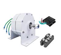 AISINILALAO 220V, 16000W 3 Phase Gearless - High Power Permanent Magnet Generator for Wind Energy, Hydro Turbine, & Hybrid Solar-Wind Power Systems (White,with Base)