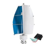 AISINILALAO 24V,3000W-6000W 12V Vertical Helix Wind Turbine Generator with Charge Controller, No Noise Hybrid Solar Wind System for Boats, Gazebos