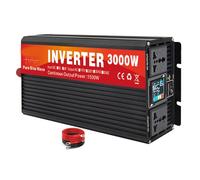 AISINILALAO 3000 Watt Pure Sine Wave Inverter,DC 12V-72V To AC 110V/220V Voltage Converter Car Solar Power Inverter with 2 Car Plug, for Home Appliances, RV Camping,DC 24V,AC 220V 60Hz