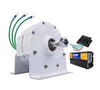 AISINILALAO 4000W 220V 48V 24V 12V Low Noise Vertical Permanent Magnet Generator, Gearless Permanent Magnet Generator 3 Phase AC for Wind/Water Turbine (With Base),48v