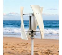 AISINILALAO 4000W No Noise 12V-220V Vertical Wind Turbine,3 Blades Waterproof Industrial Wind Turbine Kit, with MPPT Controller for Boats, Camping & Off-Grid Energy,24V