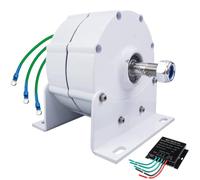 AISINILALAO 48V,10000W 24V Wind Turbine Kit Gearless Permanent Magnet Generator,Low Speed 3 Phase AC Permanent Magnet Generator,220V(With MPPT Controller)