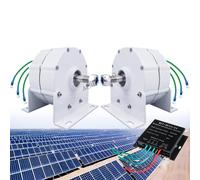 AISINILALAO 48V,12V 24V 48V 220V 3 Phase Gearless Electric Generator,9000W Windmill Free Energy Power Generator for Home Complete Kit (White,with Base)