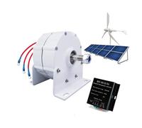 AISINILALAO 48V, 12V/24V/48V Gearless Permanent Magnet Wind Generator - 14000W Complete Kit with Controller, for Off-Grid Living, Farm, Remote Cabin(White)