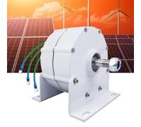 AISINILALAO 5000W Noiseless Permanent Magnet Generator, 12V-220V Low Rpm 3 Phase Gearless Permanent Magnet AC Alternator Water Wind Turbine Generator with Base,24V