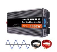AISINILALAO 6000 Watt Pure Sine Wave Power Inverter 12V/24V/48V/60V/72V Dc To 110V/230V Ac Converter Off Grid Solar Power Inverter for Home, RV, Solar System,72V to 220V 60HZ