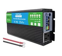 AISINILALAO 72V 4000W Pure Sine Wave Inverter, Off Grid Car Power Inverter 12V 24V 48V 60V 72V To 110V 220V AC Converter for RV, Truck, Outdoor with 1 AC Outlets LCD Display,24V TO 110V