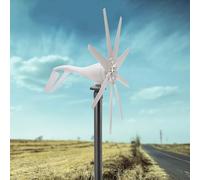 AISINILALAO 8000W Wind Power Generator W/Controller, 12V 24V 48V No Noise Windmill Generator Wind Turbine 8 Blades for Family Farms, Mobile Homes, Ships,12V