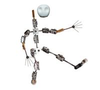 AISINILALAO DIY Animated Doll Kit, Metal Fixed Animated Character Skeleton Stainless Steel Skeleton with Iron Wire Handle, Suitable for Fixed Animated Design,17CM