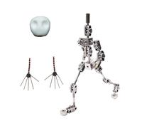 AISINILALAO DIY Metal Stainless Steel Doll Skeleton,12Cm-20Cm Doll Skeleton for Stop Motion Animation with Hands And Skull Or Animation Character Design & Creative Fun,20cm