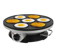 AISINILALAO Electric Pancake Maker for Kids, Nonstick Fried Eggs Pan Mini Pancake Griddle, 7 Holes Electric Poffertjes Pan, Ideal for Breakfast, Snacks