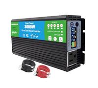 AISINILALAO Power Inverter 1500 Watt Pure Sine Wave 12V-72V DC To 110V/ 220V AC Power Converter 3000 Watt Peak with LED Display & AC Outlets for Home Camping RV,72V To 110V,12V to 220V(60HZ)