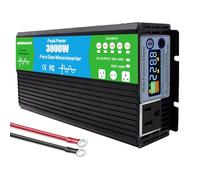 AISINILALAO RV Power Inverter 3000W Pure Sine Wave Inverter, 48V To 110V 220V AC Converter for Truck, Outdoor with 1 AC Outlets LCD Display Off Grid Solar Inverter,48V to 110V