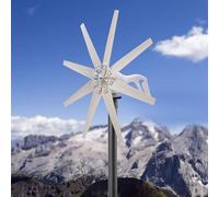 AISINILALAO Wind Turbine Generator Kit, 12000W AC 12V 24V 48V Wind Power Generator Wind Generators Kit 8 Blade W/Controller for Family Farms, Mobile Homes, Ships,24V
