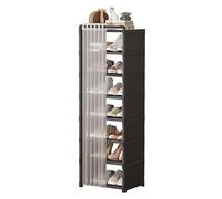 AISIR Shoes Rack Shoe Storage Narrow Shoe Organiser 8 Tier Dust-Proof Shoe Rack, Easy Assembly, Holds Up to 16 Pairs
