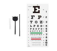 AISITESY Snellen Eye Chart with Fixing Sticker 11x22 in Eye Charts for Eye ExamsIdeal for Doctor's OfficeSchool, Home with Eye occluder and Pointer 4 Fixation Patches
