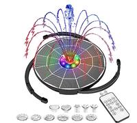 AISITIN 3.5W LED Solar Fountain Pump, Upgraded Solar Water Pump with 3000mAh Battery & 8 Nozzles, Solar Powered Fountain for Outdoor Garden, Bird Bath, Pond, Pool & Fish Tank