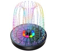 AISITIN LED Solar Fountain Pump, 5.5w LED Circle Fountain with Battery Backup for Water Feature, Solar Floating Fountain Pump with 7 Nozzles for Bird Bath, Garden, Fish Tank, Patio, Pond
