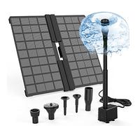 AISITIN Outdoor Solar Water Fountain 10W Foldable Solar Pond Pump, Solar Powered Fountain with Adjustable Stand, Water Pump with 4 Styles, Suitable for Garden, Pond, DIY Water Feature