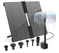 AISITIN Solar Fountain Folding Stand, 12V 20W High Power Solar Panel with 6 Nozzle Fittings and Bracket, Adjust The Angle of The Solar Panel at Will, Suitable for Pond, Pool, Bird Pond, Garden
