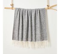 Aisling Plain Faux Mohair Throw 127 x 170cm - Luxury Super Soft Fringed Sofa Blanket, Large Size, Easy Care, Machine Washable, 100% Polyester (Graphite)